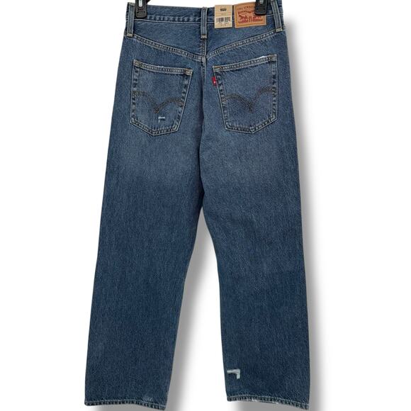 Levi's Ribcage Straight Ankle Jeans SZ 28 - Picture 8 of 9